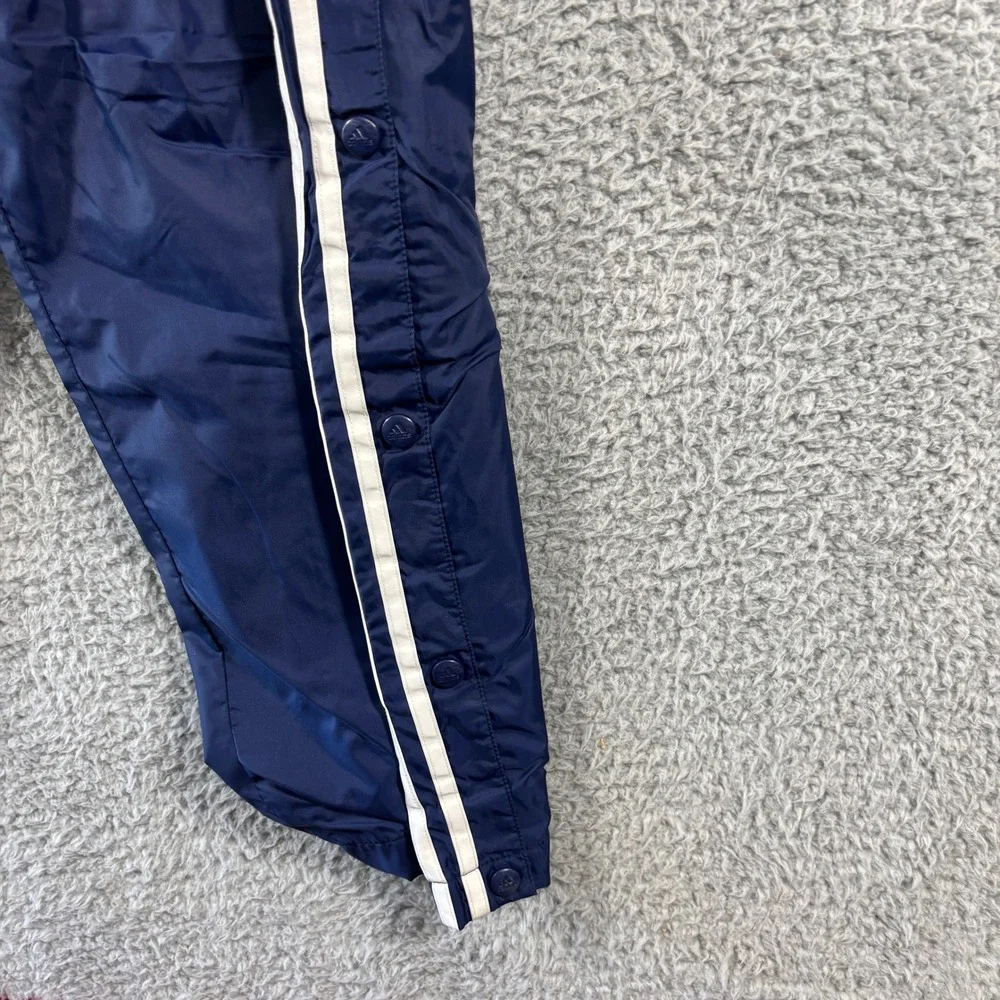 Adidas Team Vintage Navy Blue Breakaway Snap Track Pants Mens 2XL 3-Stripe Nylon